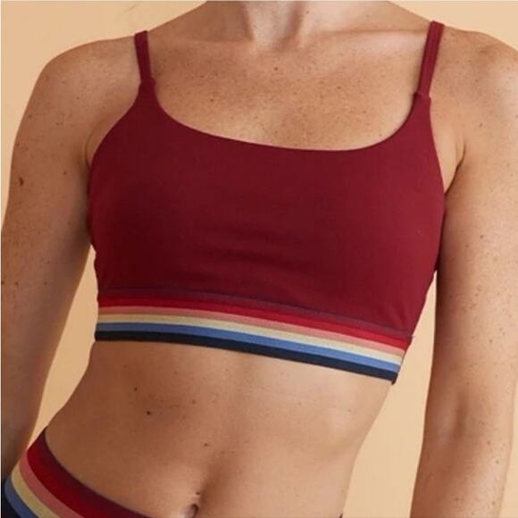 NWT Marine Layer Margo Sports Bra in Cabernet Size XS - Picture 1 of 3